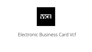 Electronic Business Card Vcf