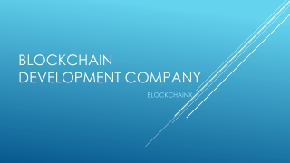 Blockchain development company