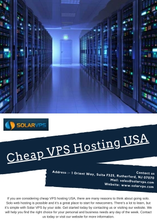 Cheap VPS Hosting USA