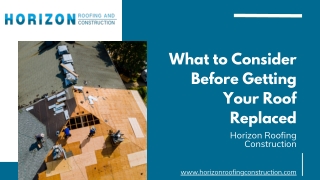 What to Consider Before Getting Roof Replaced