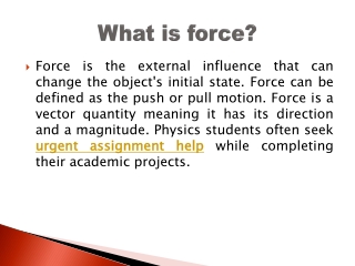 What is force