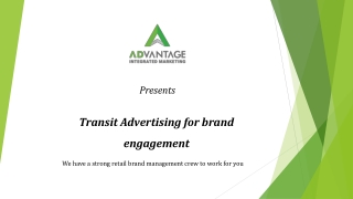 Transit Advertising for brand engagement