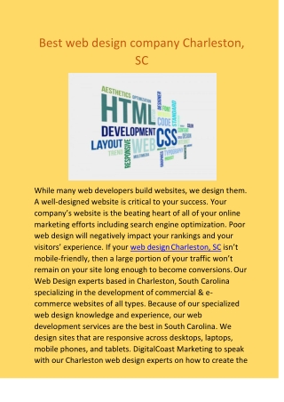 Best web design company Charleston
