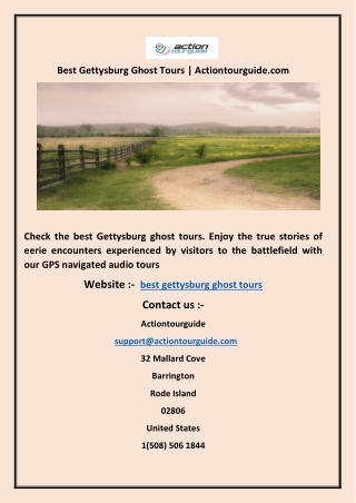 Best Gettysburg Ghost Tours  Actiontourguide.com