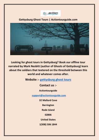 Gettysburg Ghost Tours Actiontourguide.com
