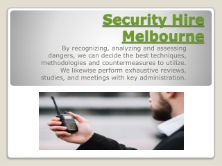 Best security services in Melbourne