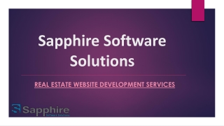 Sapphire Software Solution -  Real Estate App Development