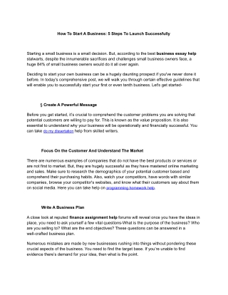 How To Start A Business_ 5 Steps To Launch Successfully