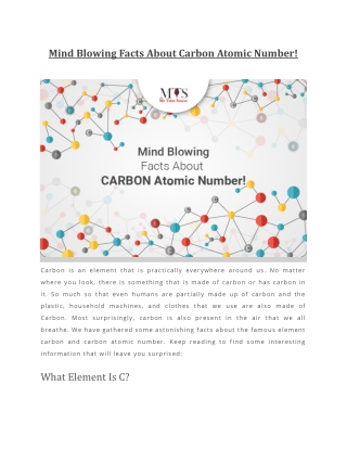 Mind Blowing Facts About Carbon Atomic Number