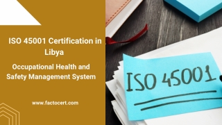 ISO 45001 Certification in Libya