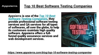 Top 10 Best Software Testing Companies