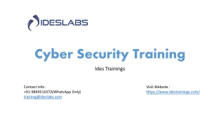 Cyber Security Training - IDESTRAININGS