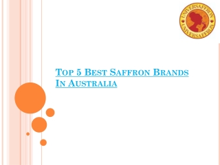 5 Best Saffron Brands In Australia