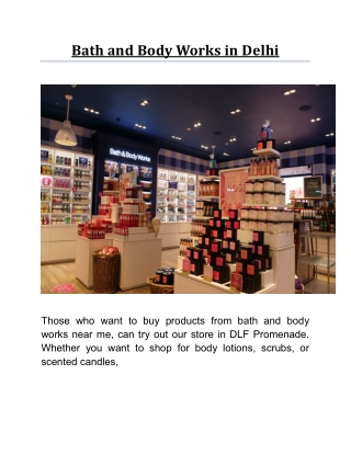 Bath and Body Works in Delhi