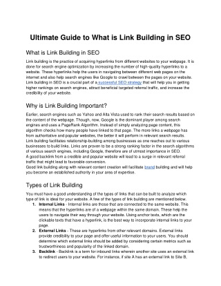 Ultimate Guide to What is Link Building in SEO