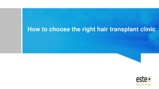 How to choose the right hair transplant clinic