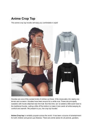Anime Crop Top