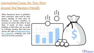 International loans for business