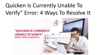 Quicken Is Unable To Verify Financial Institution Information For This Download