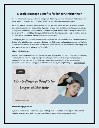 5 Scalp Massage Benefits for longer, thicker hair