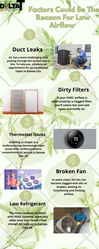 Factors Could Be The Reason For Low Airflow