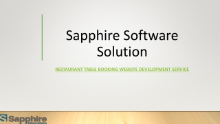 Restaurant Table Booking Website Development Service