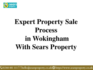 Expert Property Sale Process in Wokingham With Sears Property