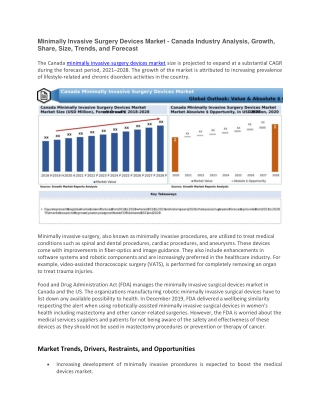 Minimally Invasive Surgery Devices Market