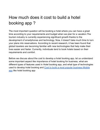 HOTEL BOOKING APP