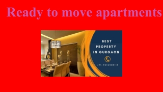 Ready to move flats in sohna road gurgaon- 919212306116