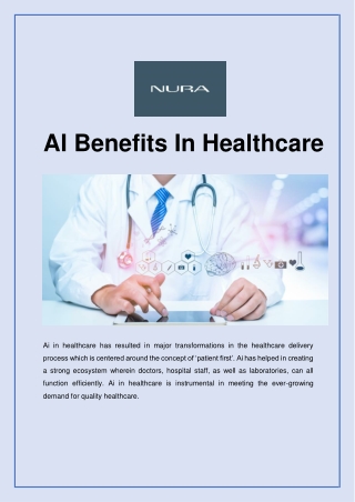 AI Benefits In Healthcare