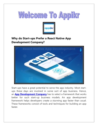 App development company providing React Native services