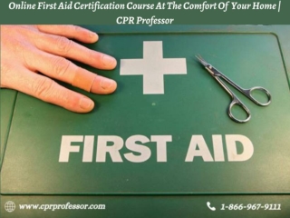 Online First Aid Certification Course At The Comfort Of Your Home | CPR Professo