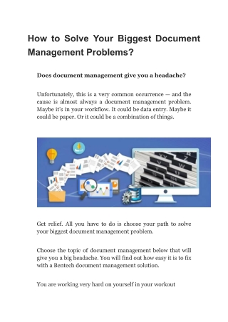 Here the Blog How to Solve Your Biggest Document Management Problems