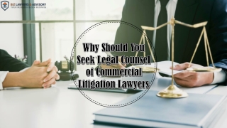 Why Should You Seek Legal Counsel of Commercial Litigation Lawyers