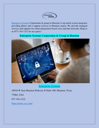Enterprise Systems Corporation & Group in Houston