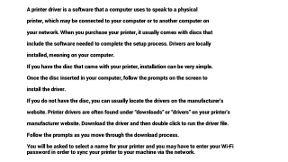 A printer driver is a software that ..