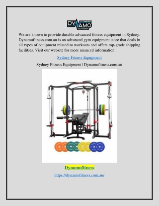 Sydney Fitness Equipment | Dynamofitness.com.au