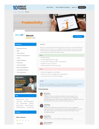 Bitrix24 Business Productivity Software Reviews 10 Great Things