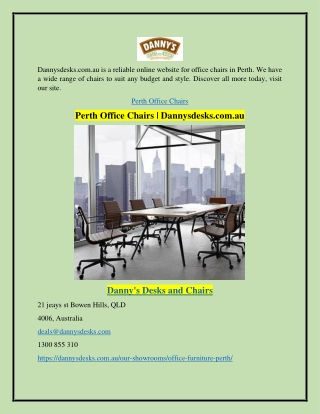 Perth Office Chairs | Dannysdesks.com.au