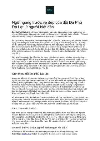 Ngỡ ngàng trước vẻ đẹp của đồi Đa Phú Đà Lạt, ít người biết tới