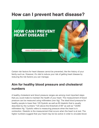 How can I prevent heart disease?
