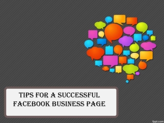 Tips for a Successful Facebook Business Page
