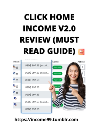 CLICK HOME INCOME V2.0 REVIEW (MUST READ GUIDE)