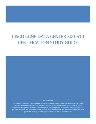 [PDF] Cisco CCNP Data Center 300-610 Certification Study Guide