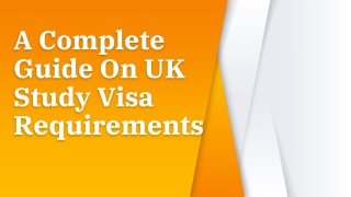 UK Study Visa Requirements