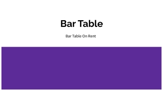 Bar Table