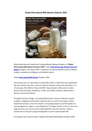 Global Plant-Based Milk Market Outlook, 2026