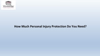 How Much Personal Injury Protection Do You Need?