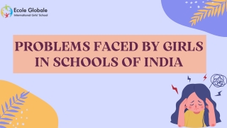 problems faced by girls in schools